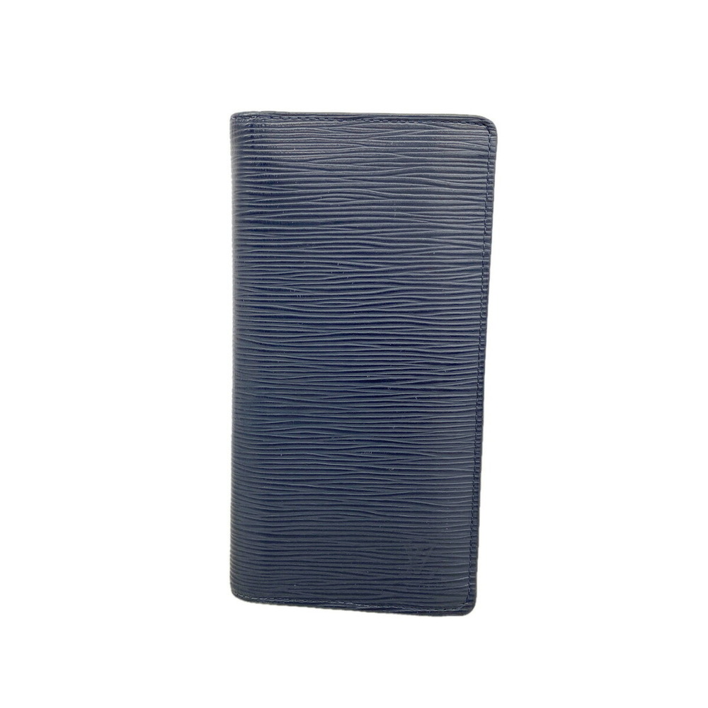 Louis Vuitton Epi Leather Portefeuille Brazza Long Wallet M61816 Blue Marine ...